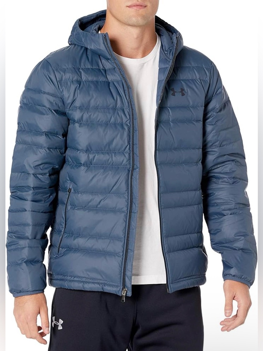 Under Armour Dark Blue Quilted Hooded Puffer Jacket